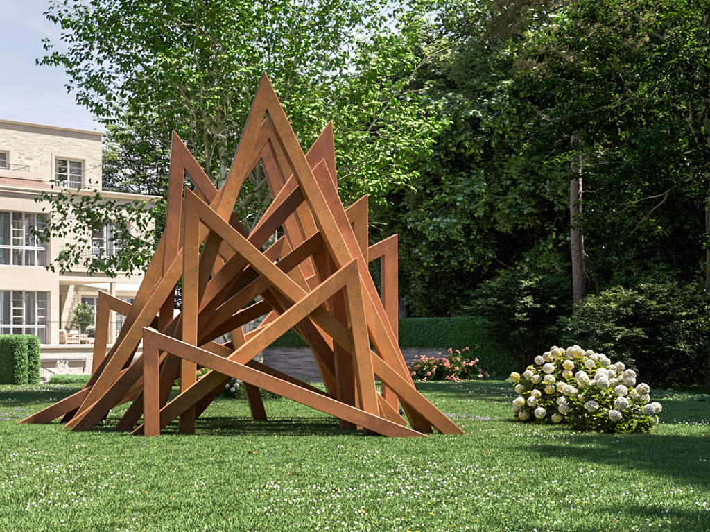 17 Acute Unequal Angles by Bernar Venet